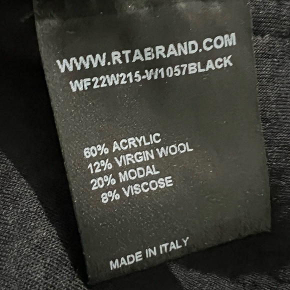 RTA Dillinger oversized jacket Black waffle knit Long Coat women’s size medium - Picture 13 of 16